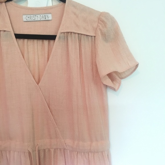 SOLD NWT Christy Dawn Dress Pink Salmon One Size - Picture 3 of 7